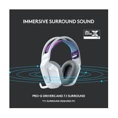 Logitech G G733 LIGHTSPEED Wireless RGB Gaming Headset - Ultimate Comfort & Immersive Sound in White